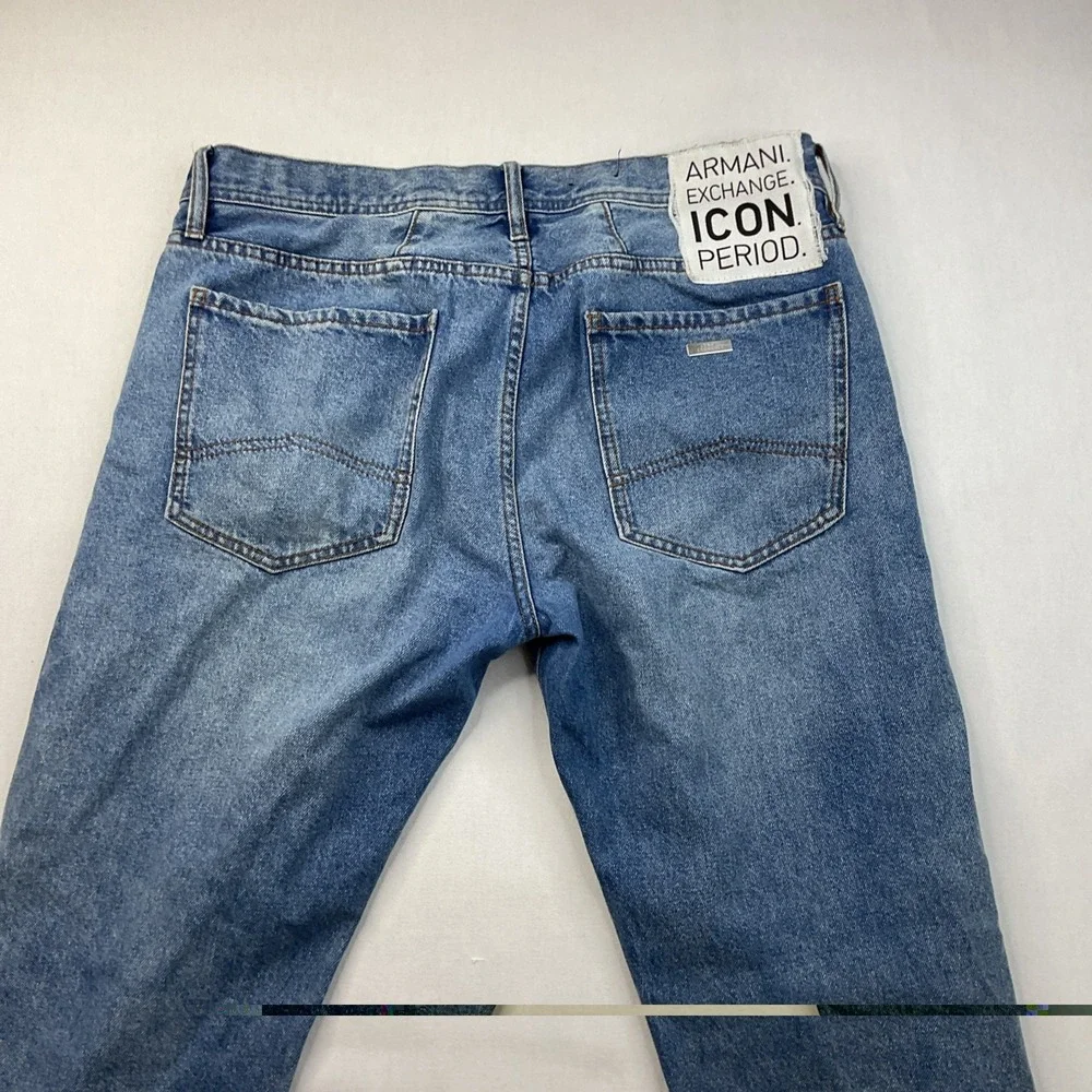 Armani Exchange A|X J13 Slim Jeans Men Sz 34 Medium Wash Tapered Streetwear